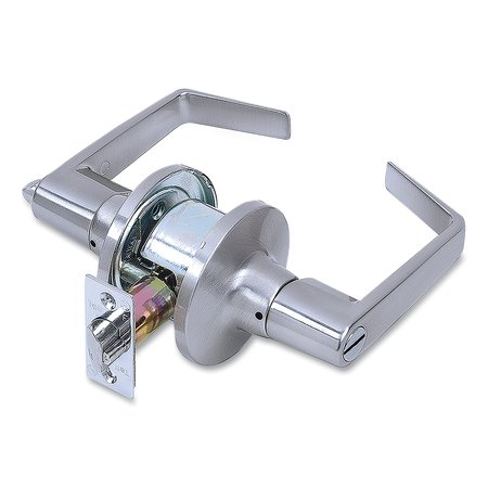 TELL Light Duty Commercial Privacy Lever Lockset, Satin Chrome Finish CL100198